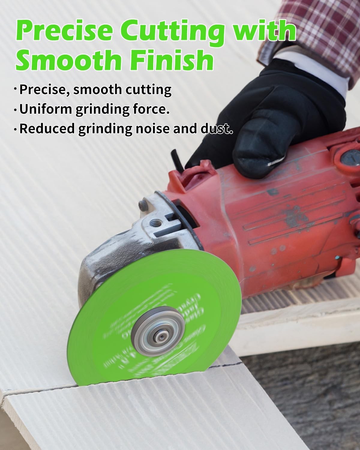 Glass Cutting Disc for 4-1/2" Angle Grinder, 3 Pack Cutter 4.5, Green