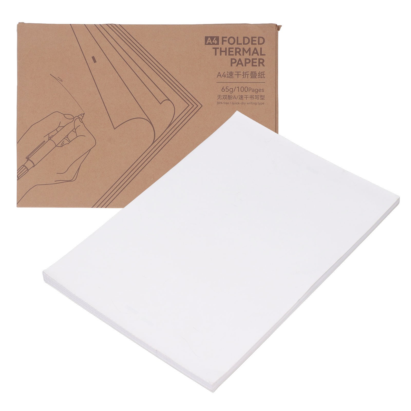 ✿ 100 Sheets A4 Thermal Printer Paper Folded Oil Scratch Resistant For Wrong