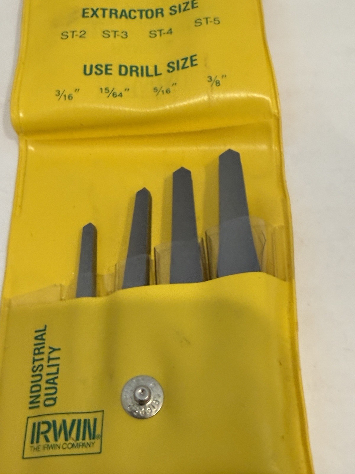 New Irwin 52625 Four Piece Set Screw Extractor Set, ST 2 Through ST 5