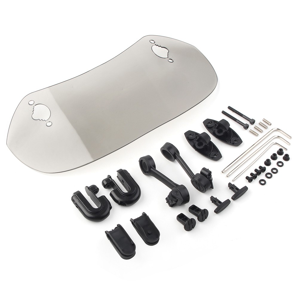 Adjustable Clip-On Windshield Extension Spoiler Windscreen Deflector Motor US