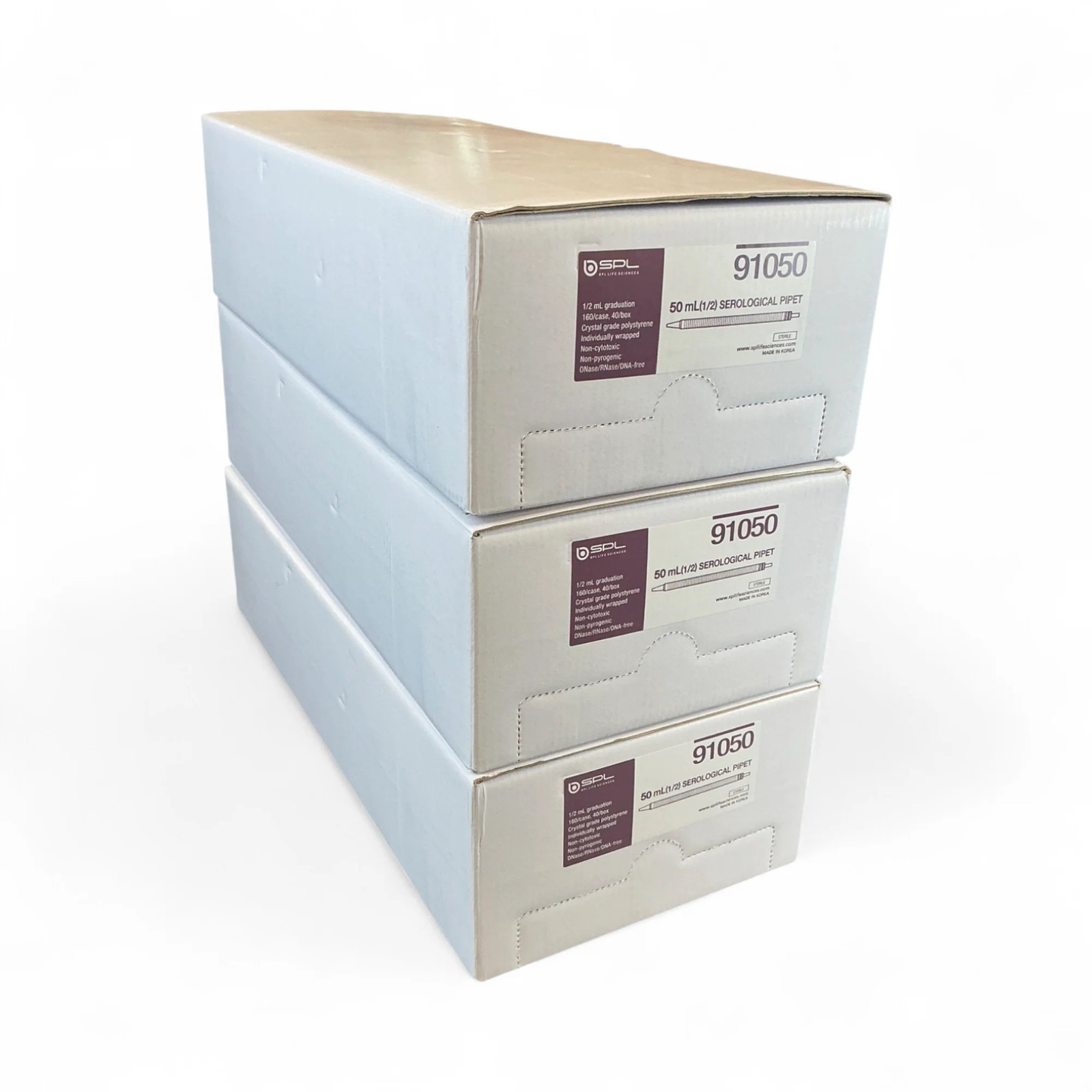 SPL Life Sciences Serological Pipet 91050 50 mL Pipettes 3 boxes 40 pipettes/box