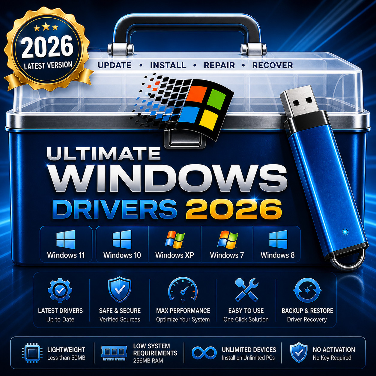 Ultimate Windows Drivers 2026 ~ Update Install Repair ~ Windows 11, 10, xp, 7, 8