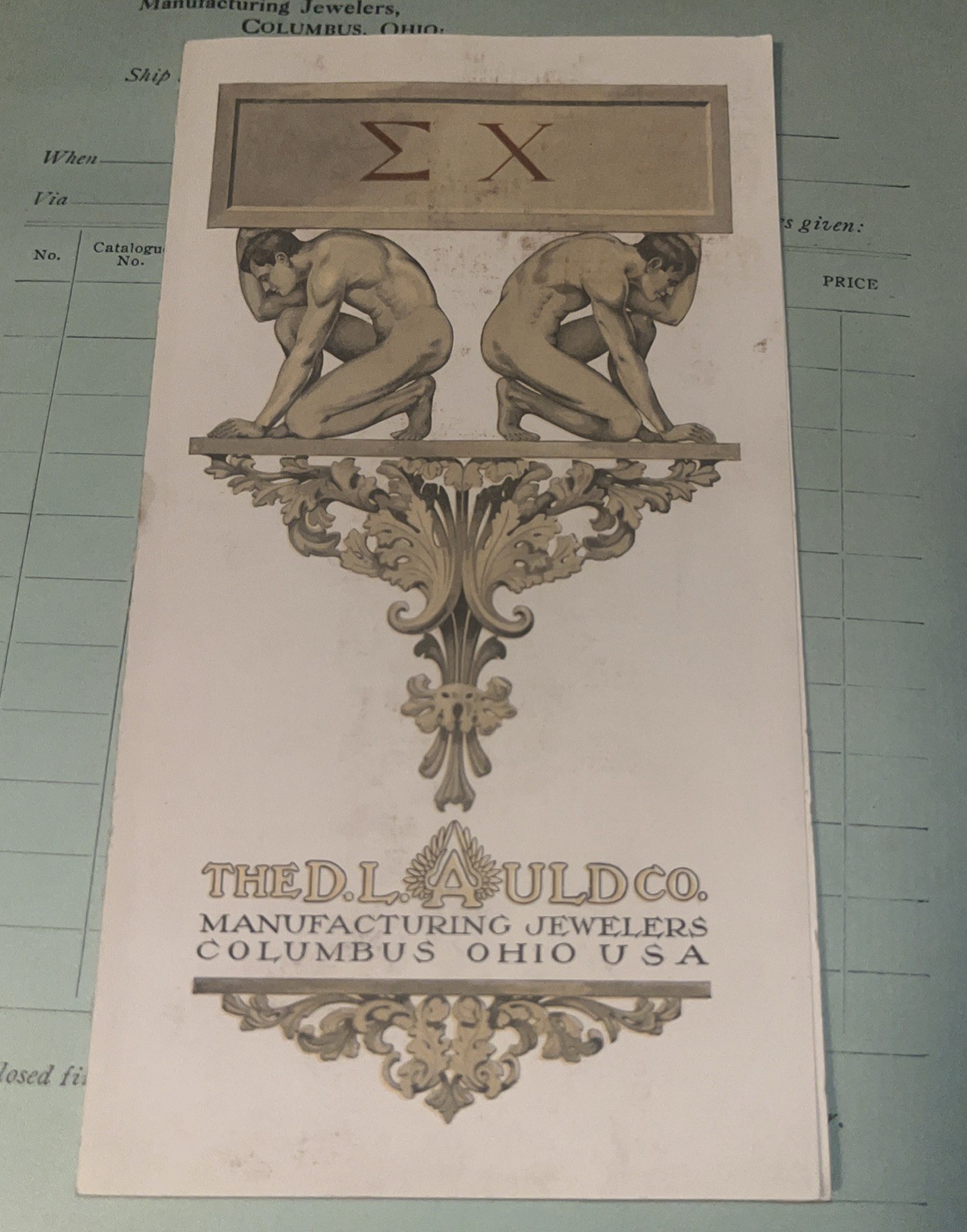 1910 Rare Price List D. L. Auld Co. Jewelers Columbus, Ohio Sigma Chi Badges