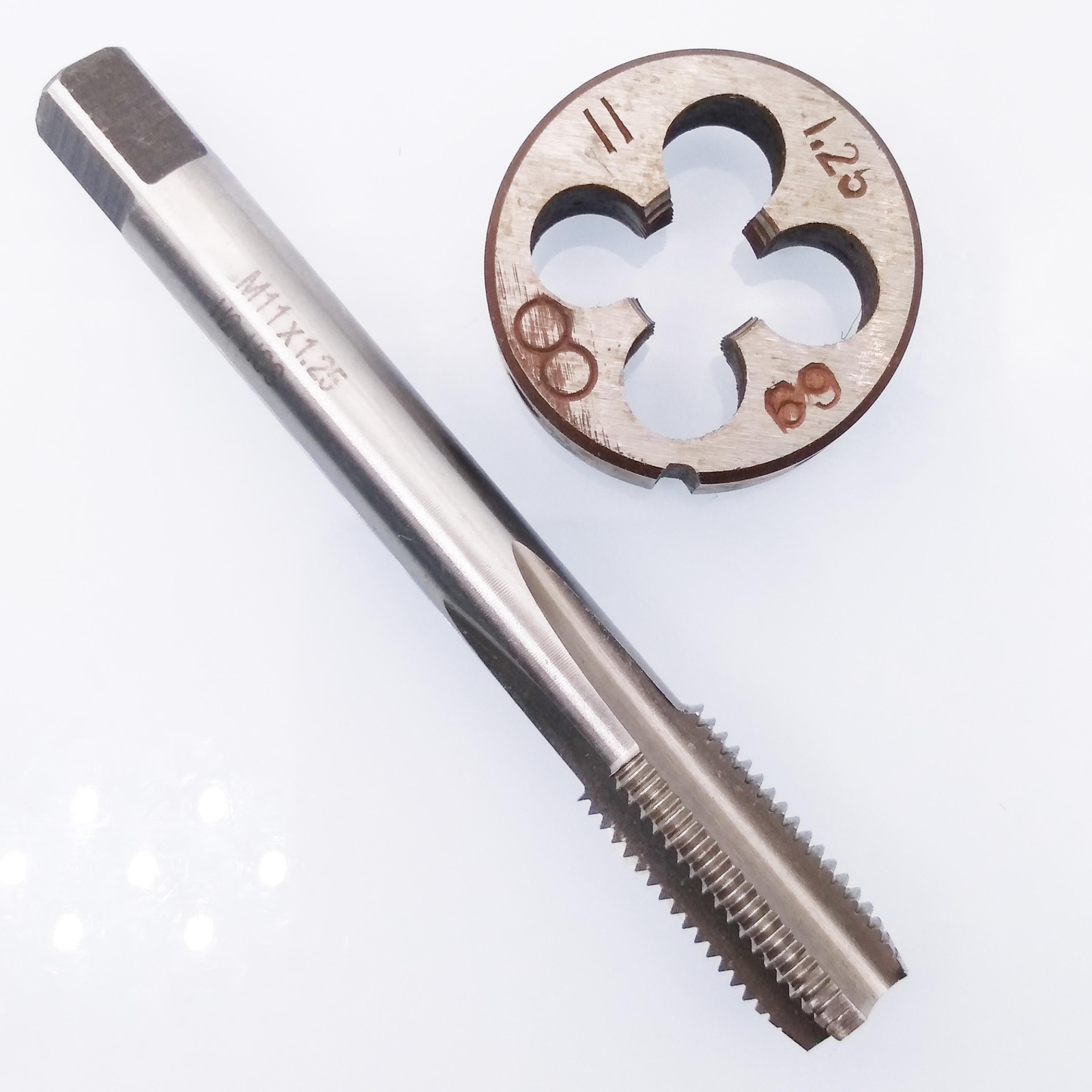 US Stock HSS M11 x 1.25mm Tap & M11 x 1.25mm Die Metric Thread Right Hand