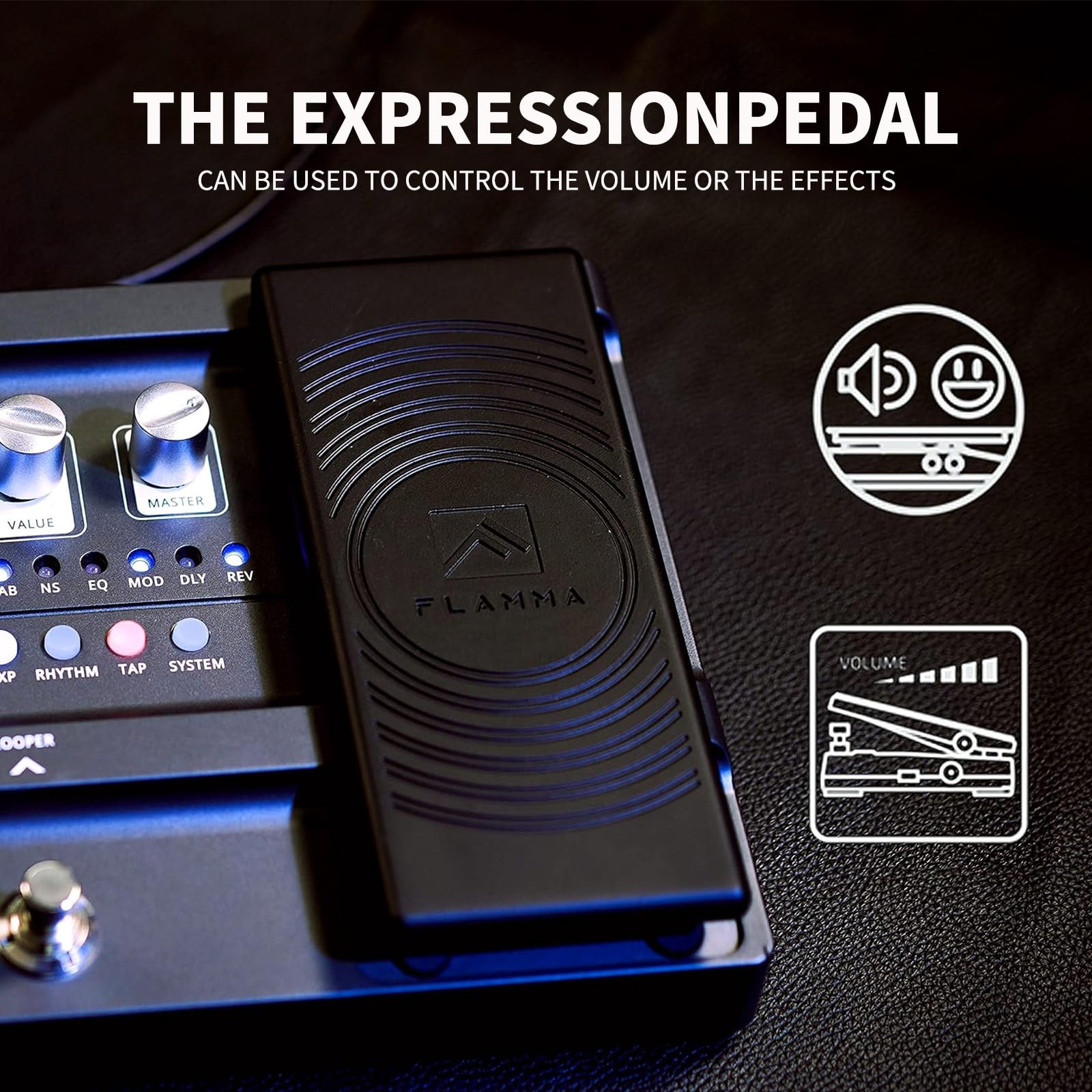 FLAMMA FX100 Guitar Multi-effects Pedal with 55 Amp Models 151 Built-in Effects