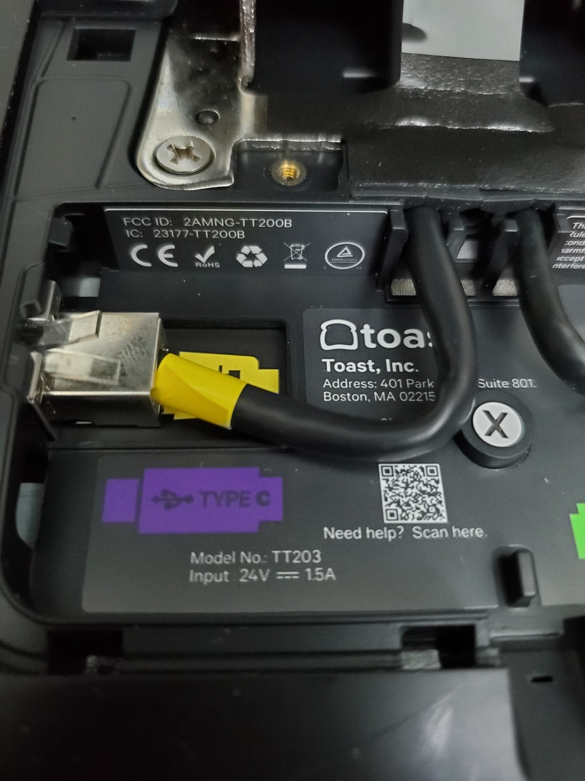 Toast Flex POS Data Processing System TT200 (TT203) - w/ EMV Card Reader TM200