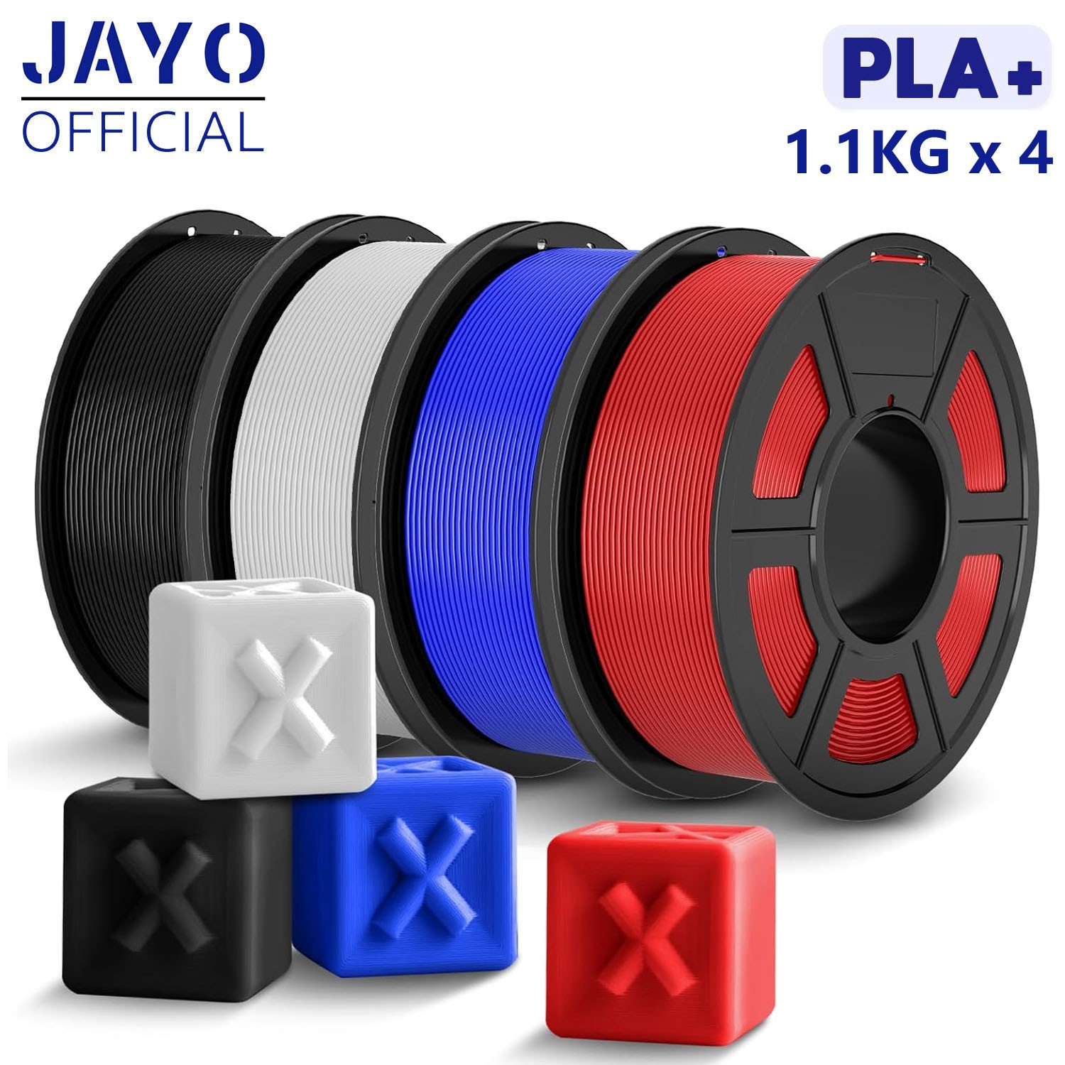 JAYO 4KG Set PLA+ 1.75mm Filament 3D Printer Neatly Vacuum Package High Adhesion