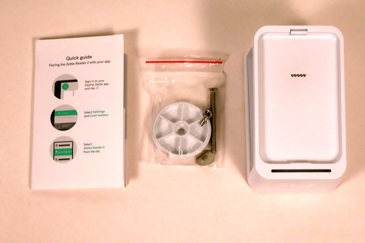 Zettle Dock 2 by Paypal - White -Used - Tested Good