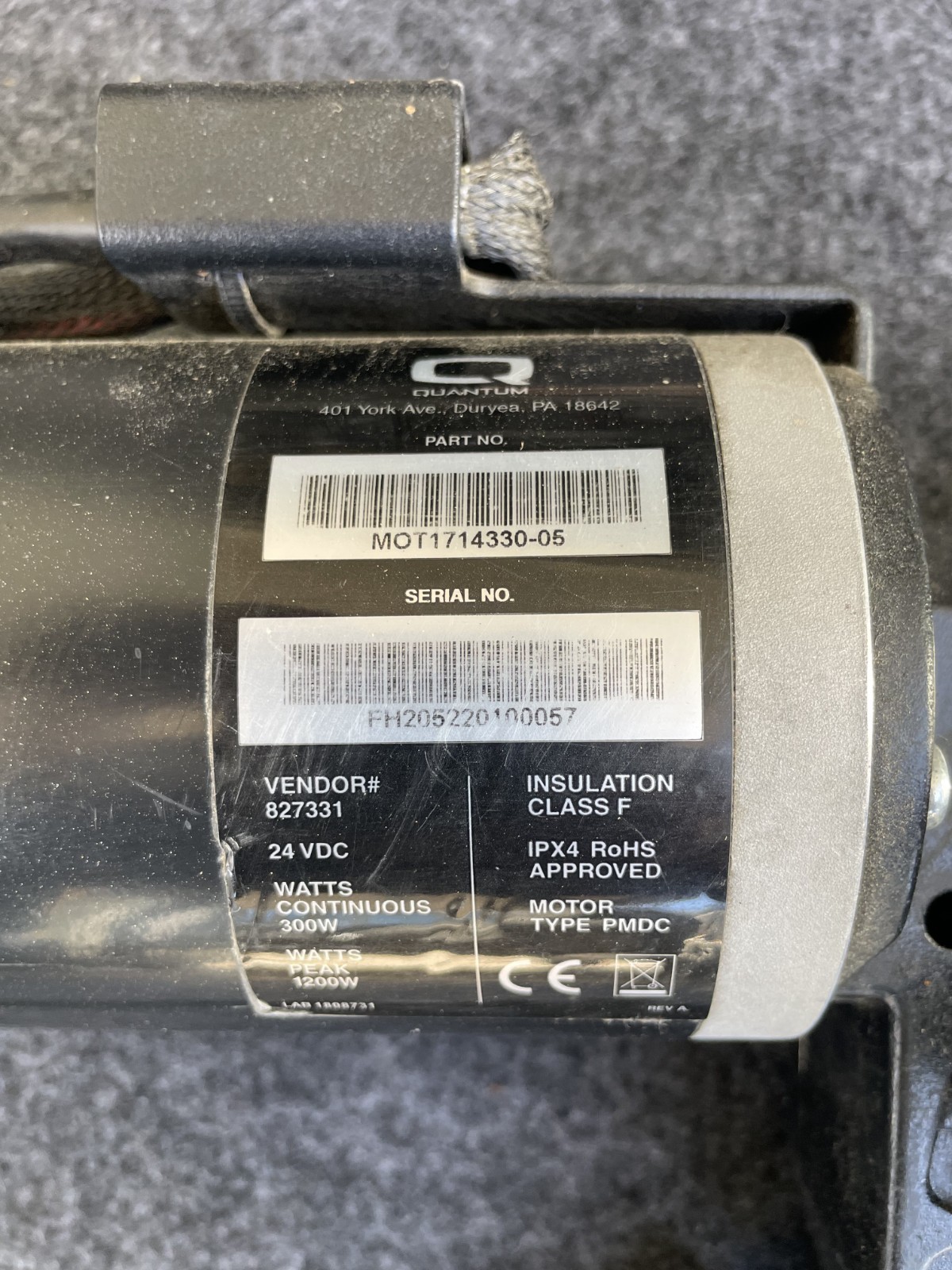 electric wheelchair 24volt motor for QUANTUM 4fRONT LEFT R RIGHT