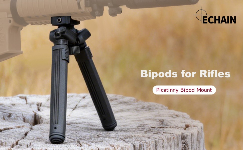 Tactical Adjustable Bipod Rustproof Structure, US Stock Shipping For Outdoor