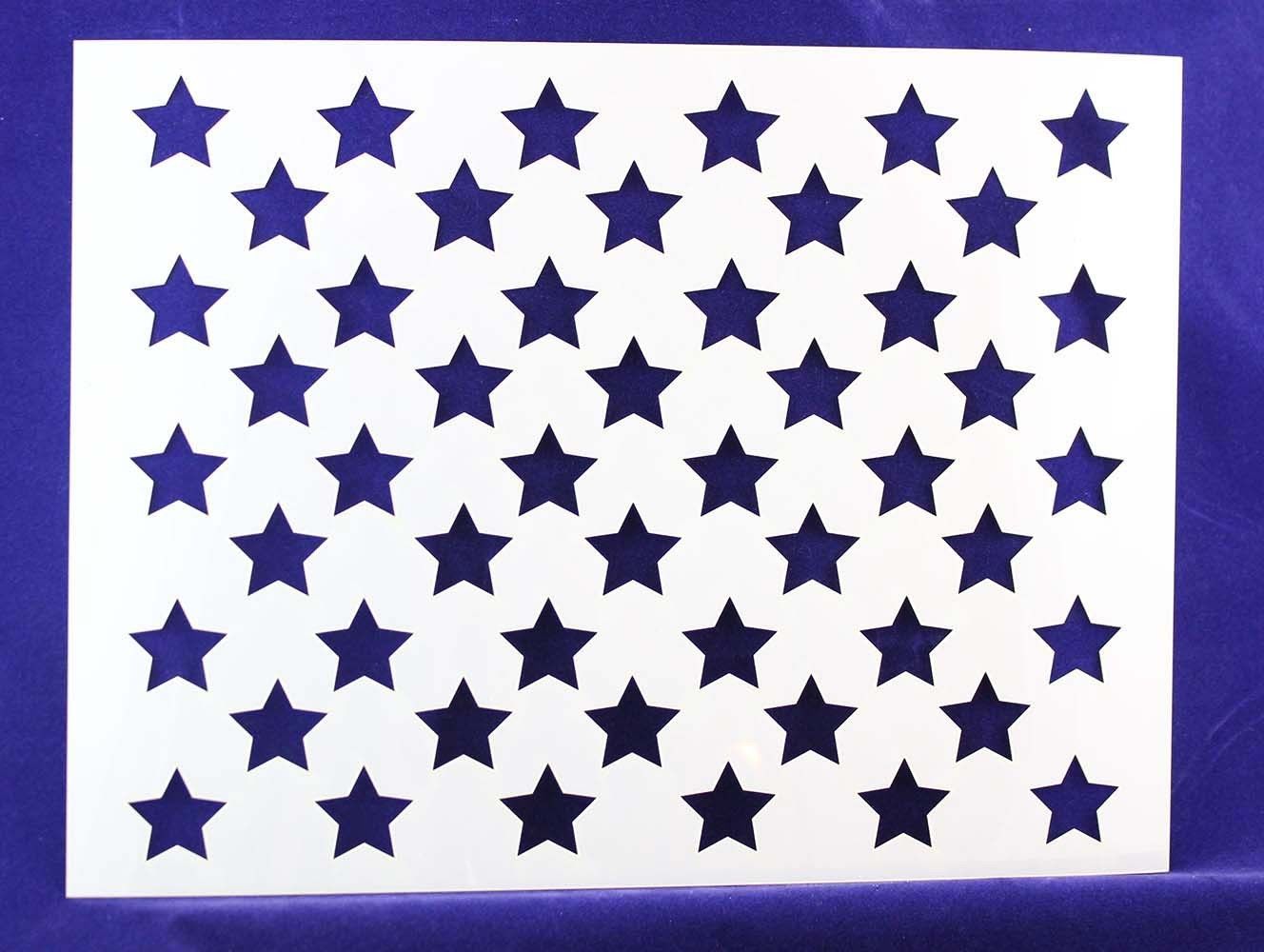 50 Star Stencil 14 mil Mylar-14.8"W x11.1"H Painting/Crafts/Stencil/Template