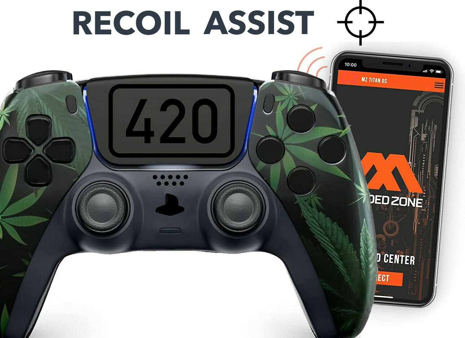 Anti Recoil FPS 420 Black Smart Rapid Fire Modded Controller for PS5