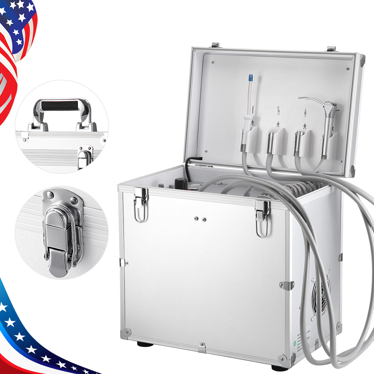 Dental Delivery Unit Syringe Suction Air Compressor / Folding Chair Turbine Unit