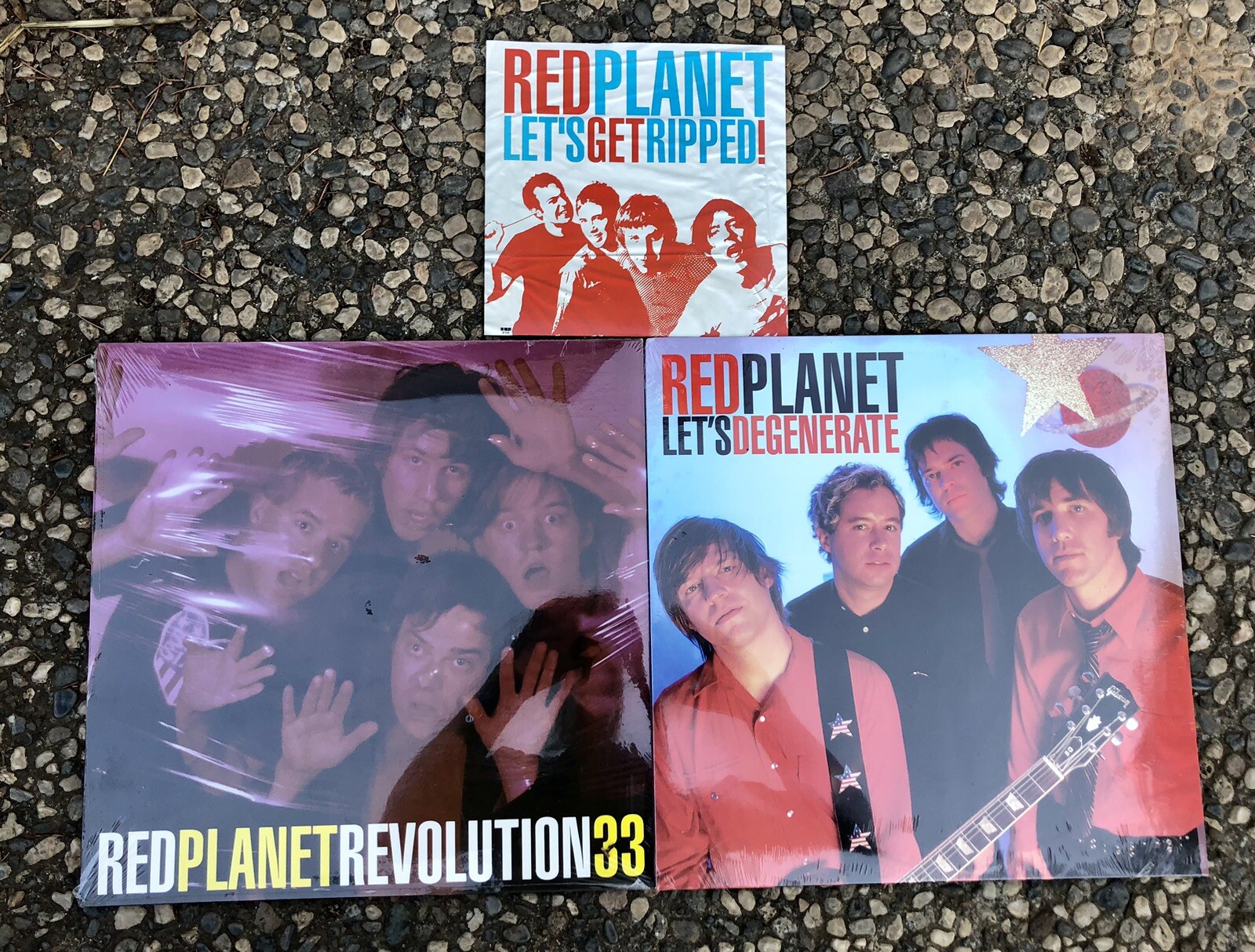 Set Of 3 Red PLanet Vinyl LP Power Pop New Wave Punk Gearhead Records The Cars