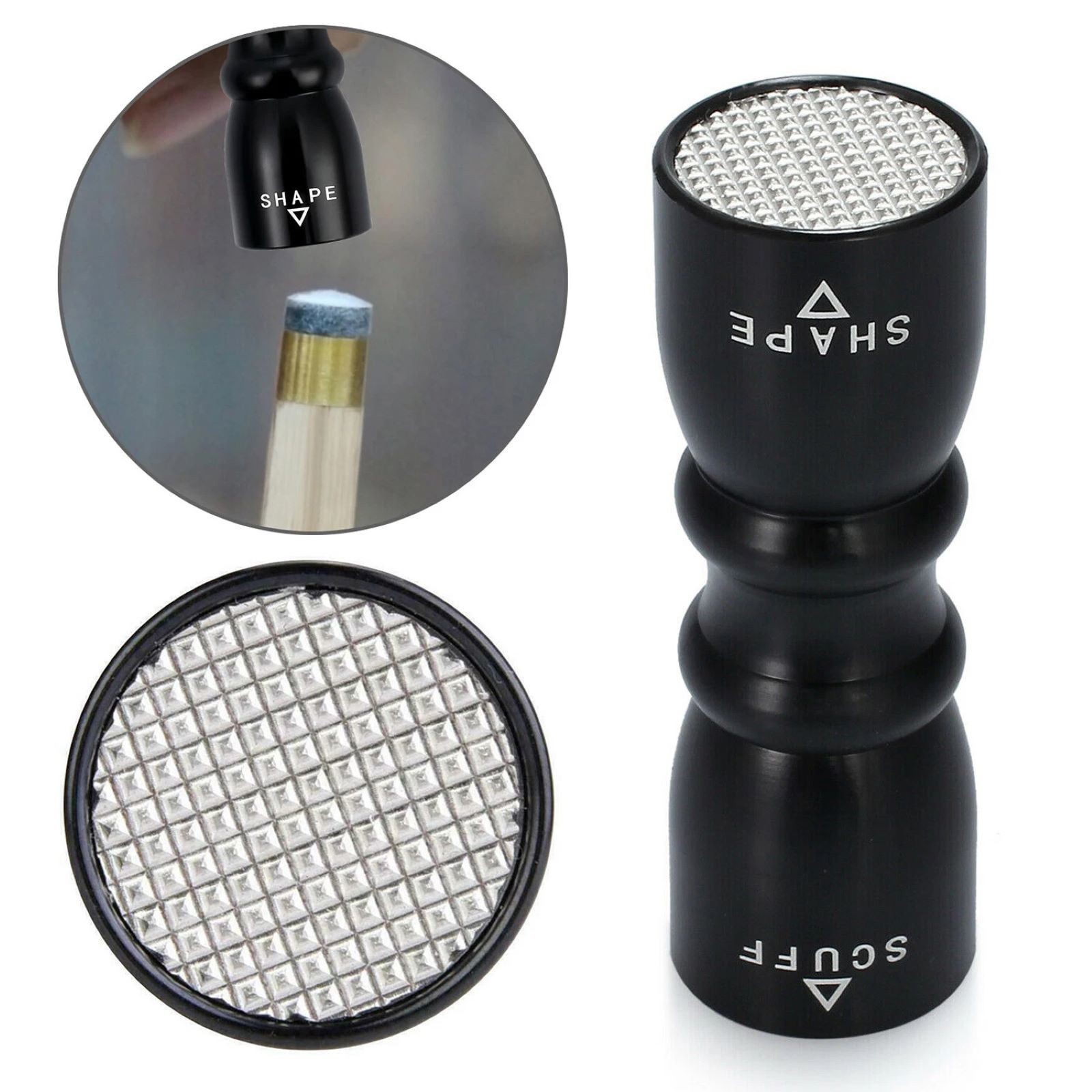 Mult 3 in 1 Billiard Pool Cue Tip Tool Scuffer Shaper Aerator Tip Pick Accessory