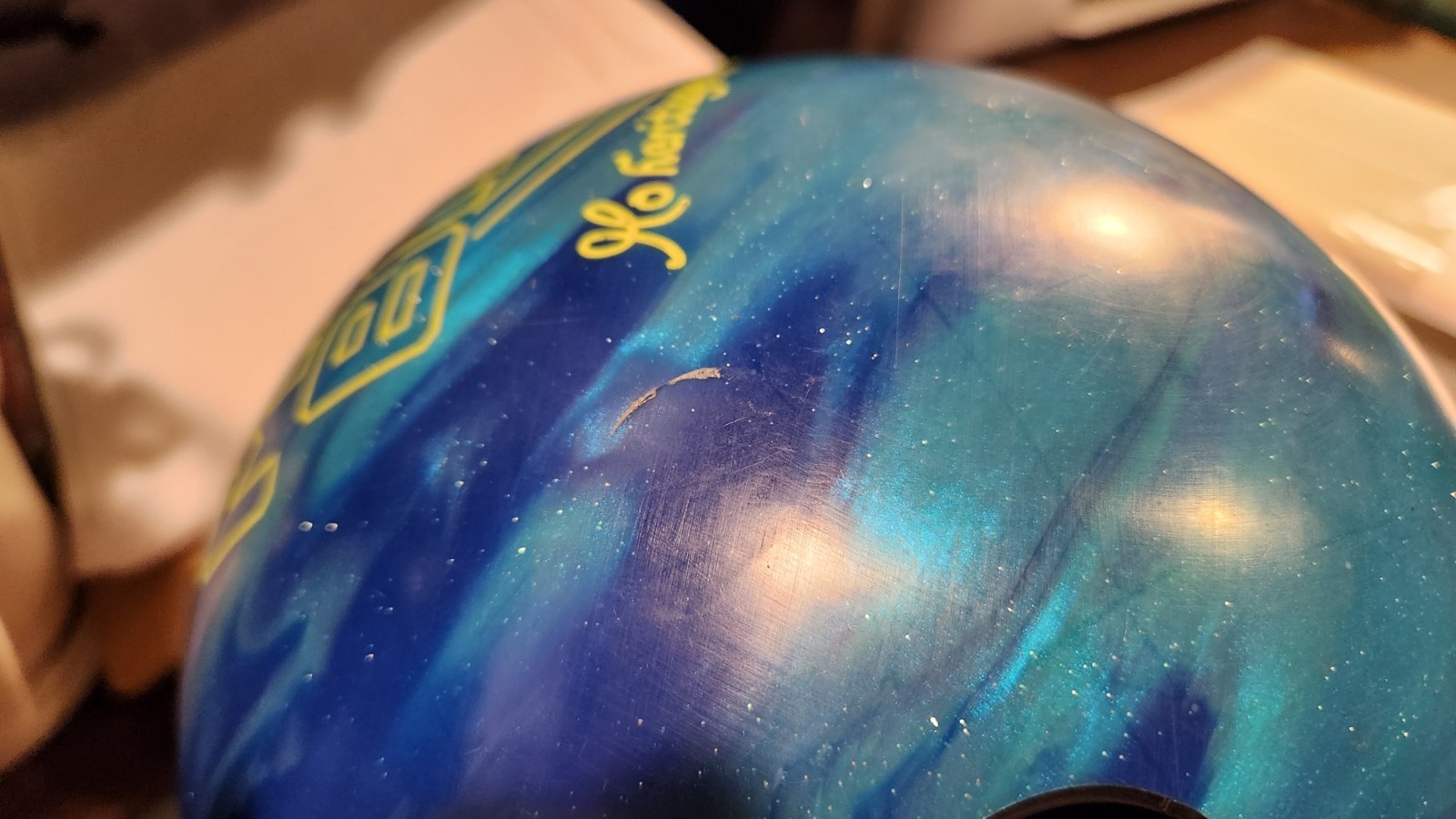 Radical Mass Bias Bowling Ball 15 lbs Preowned Span 4 3/4 Inches