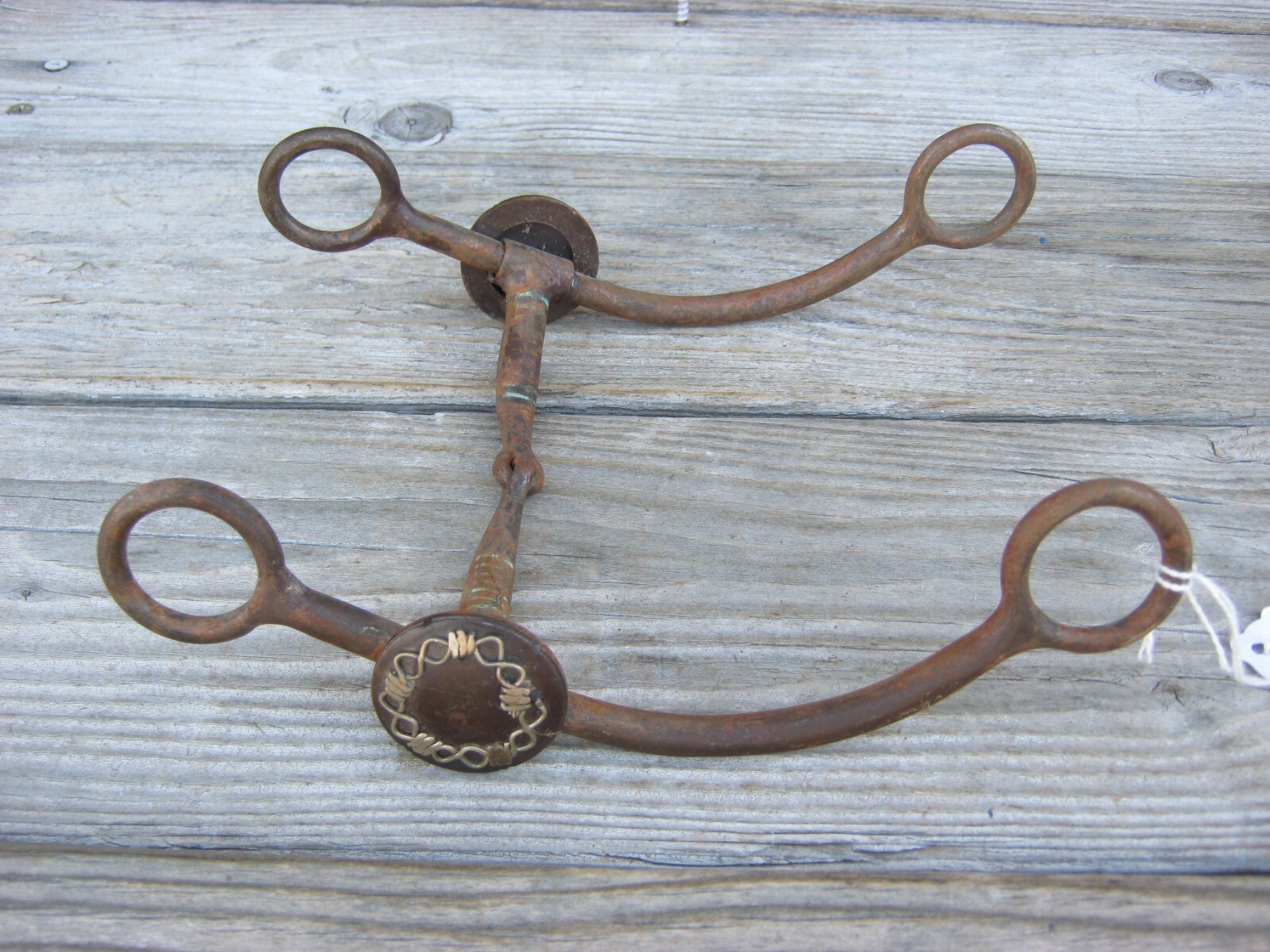 Barbed Wire Shanked Snaffle Curb Bit 29462