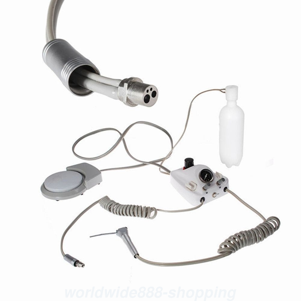 4-Hole Portable Dental Handpiece Compressor Turbine Unit 3 Way Air Water Syringe