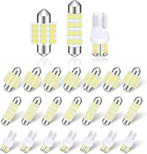 24PCS LED Bulb, Lights Combination Bulb Kit, Used for Map Indoor Dome Trunk Lice