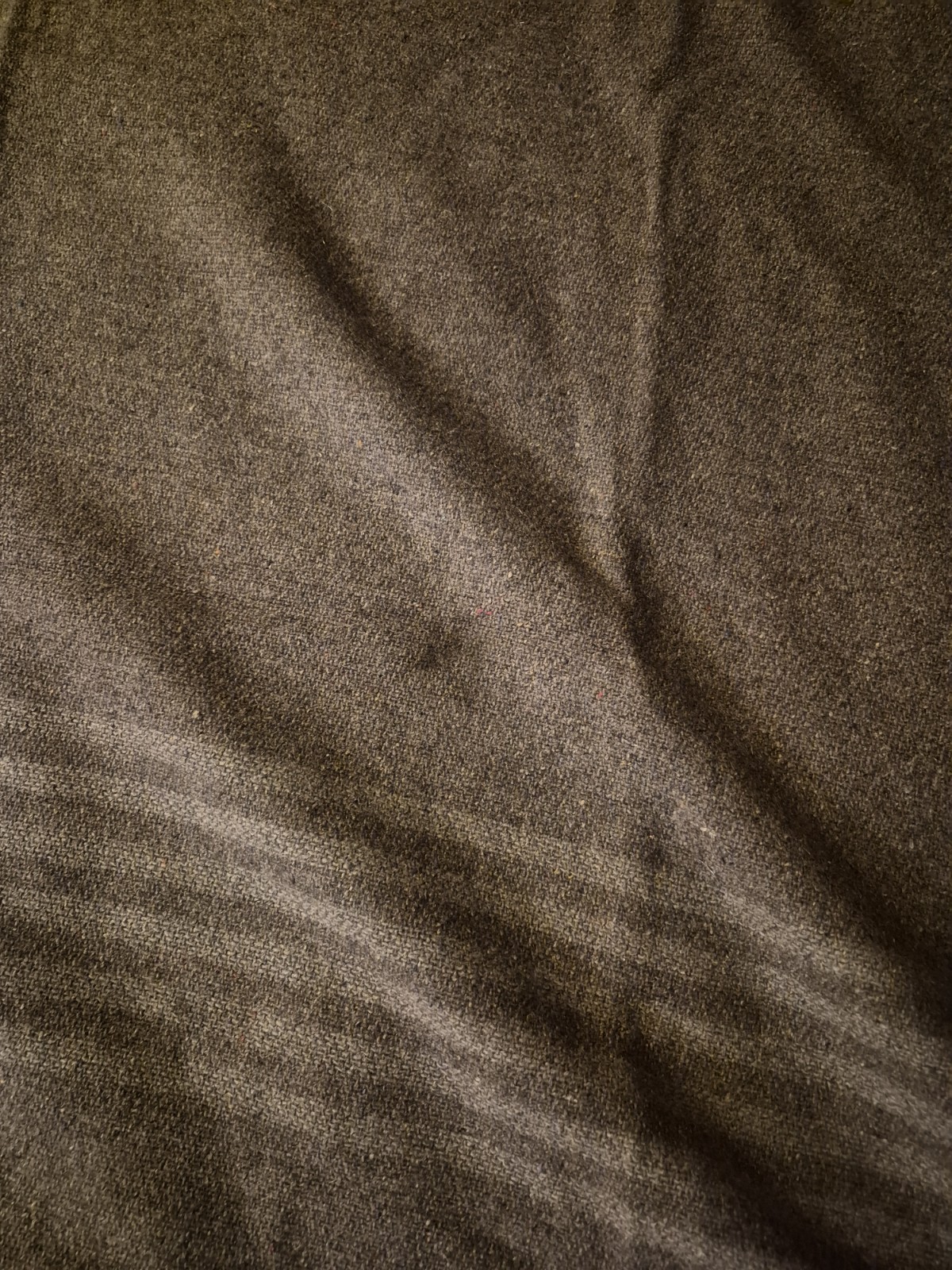 Italian Army Wool Blanket Green With Stripes