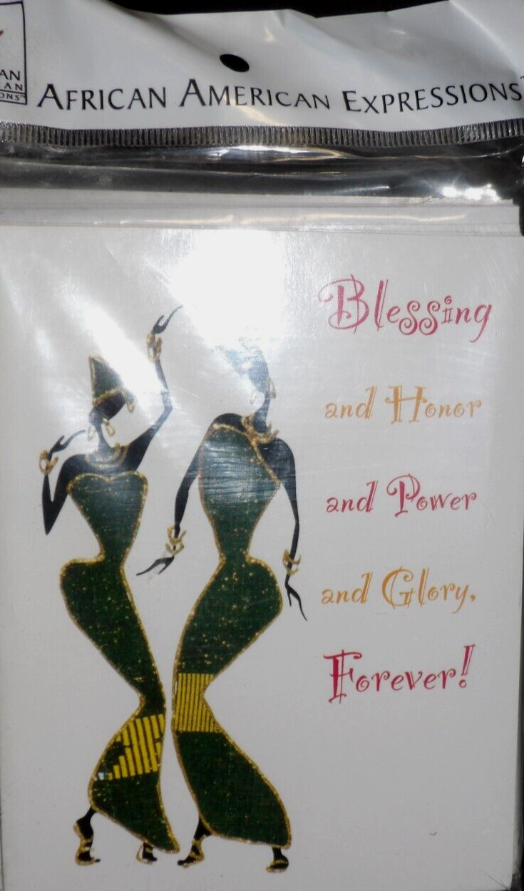 14 African American Note Cards, NEW !  Blessed, Oh Lord, To God, Blank 5"x4"