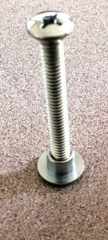 LOCKSMITH DOOR REPAIR QUANTITY 4 PCS NORTON 2" THRU BOLTS & GROMMET CHROME  FIN