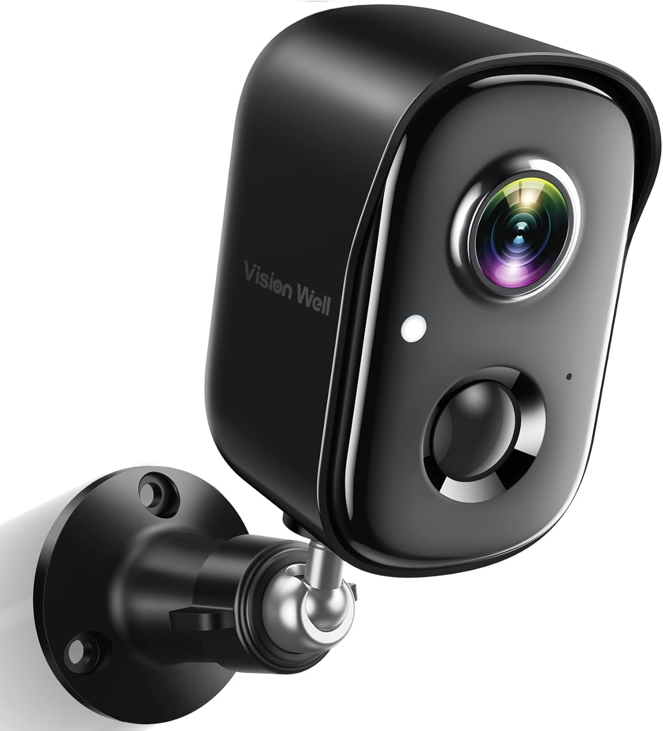 Wall Mountable Security Camera with Rechargeable Battery and Screw Installation