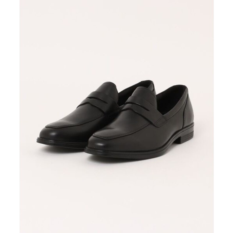 ECCO MEN'S 47 QUEENSTOWN GENUINE LEATHER BLACK PENNY LOAFER NIB 85893401001