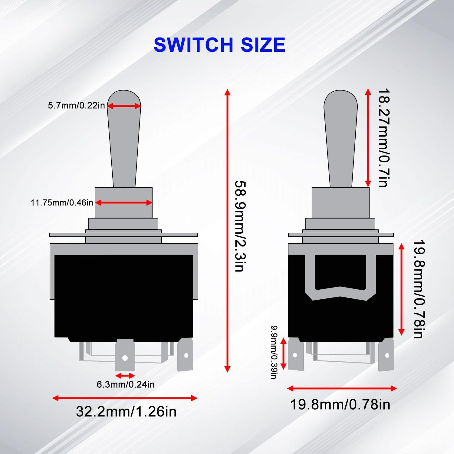 weideer Momentary Reverse Polarity Switch 12V 30A Motor Control RV Jack Switc...