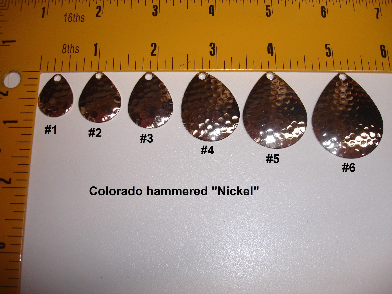 Colorado blades "Smooth or Hammered", "Nickel or Polished brass" Various sizes
