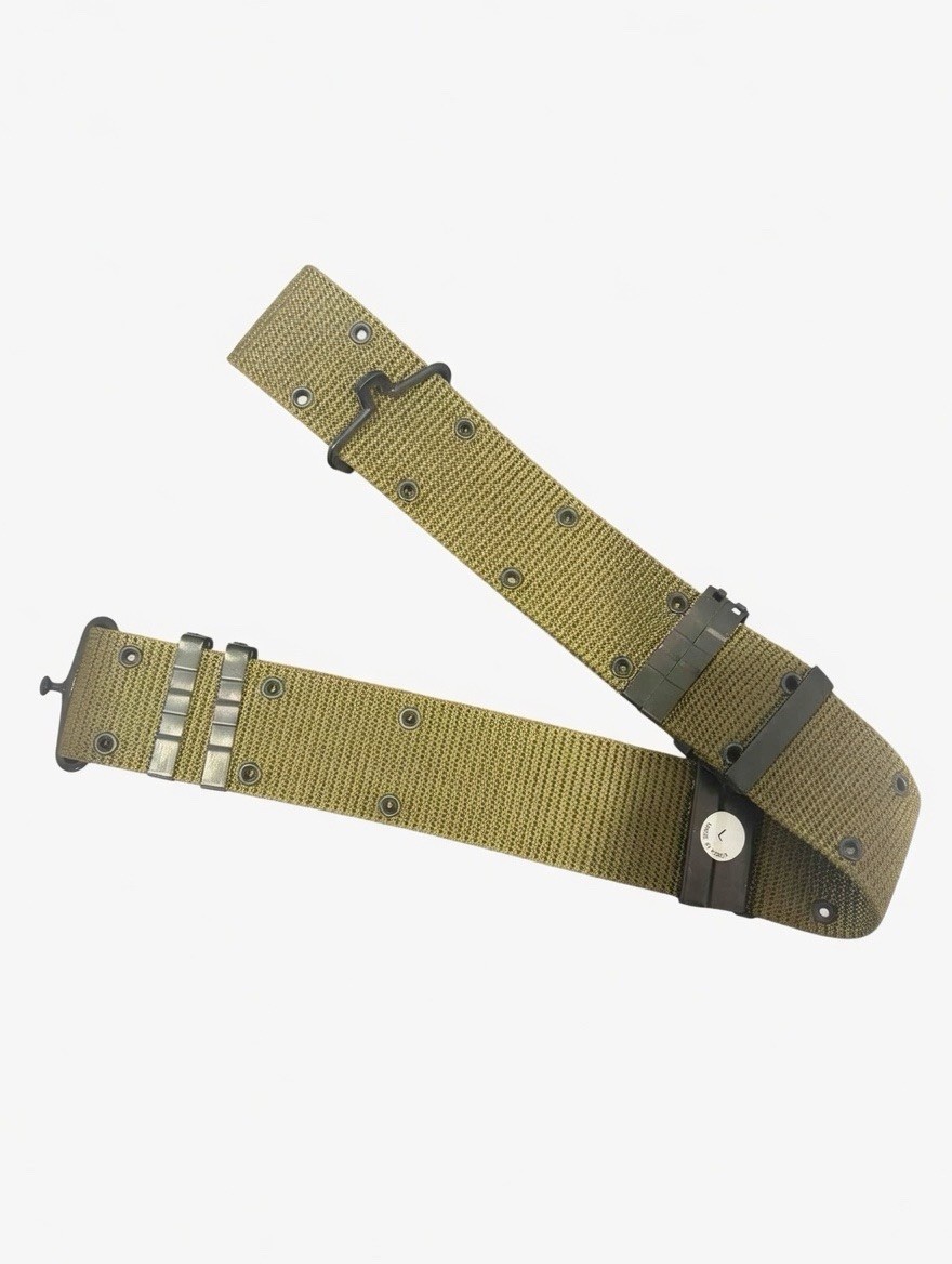 New GI Style LC-1 Nylon Pistol Belt - OD Green - Large - Metal Buckle - Korea