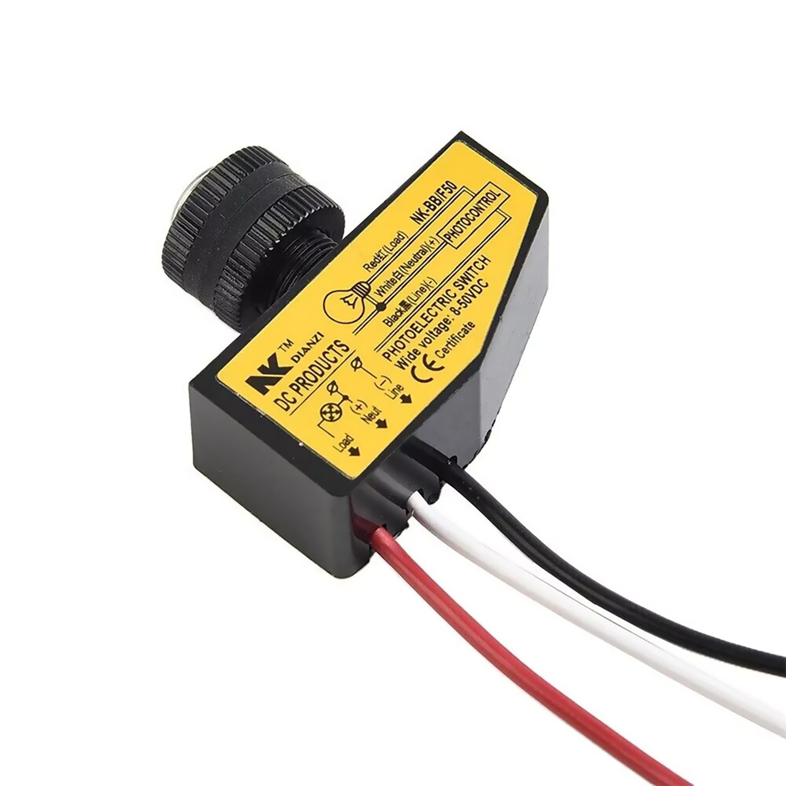 Automatic Light Sensor Control Switch DC8-50V Photocell Light Switch Replacement