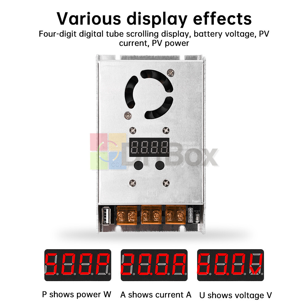 MPPT 500W 20A Solar Controller DC18-80V Buck Step-down Charging Control Module