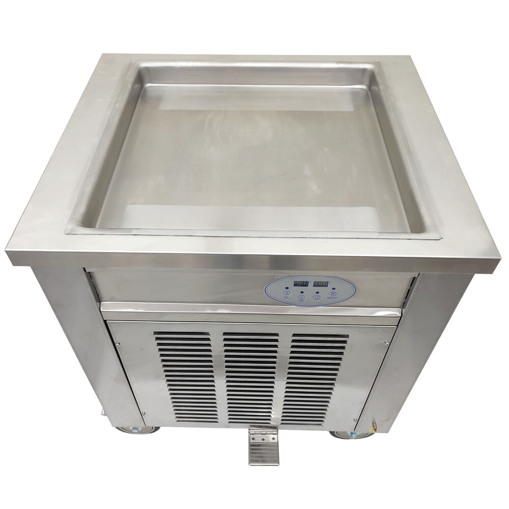 Fried Ice Machine, Frozen Yogurt Maker Machine with 19.7'' Single Square Pan, Fo