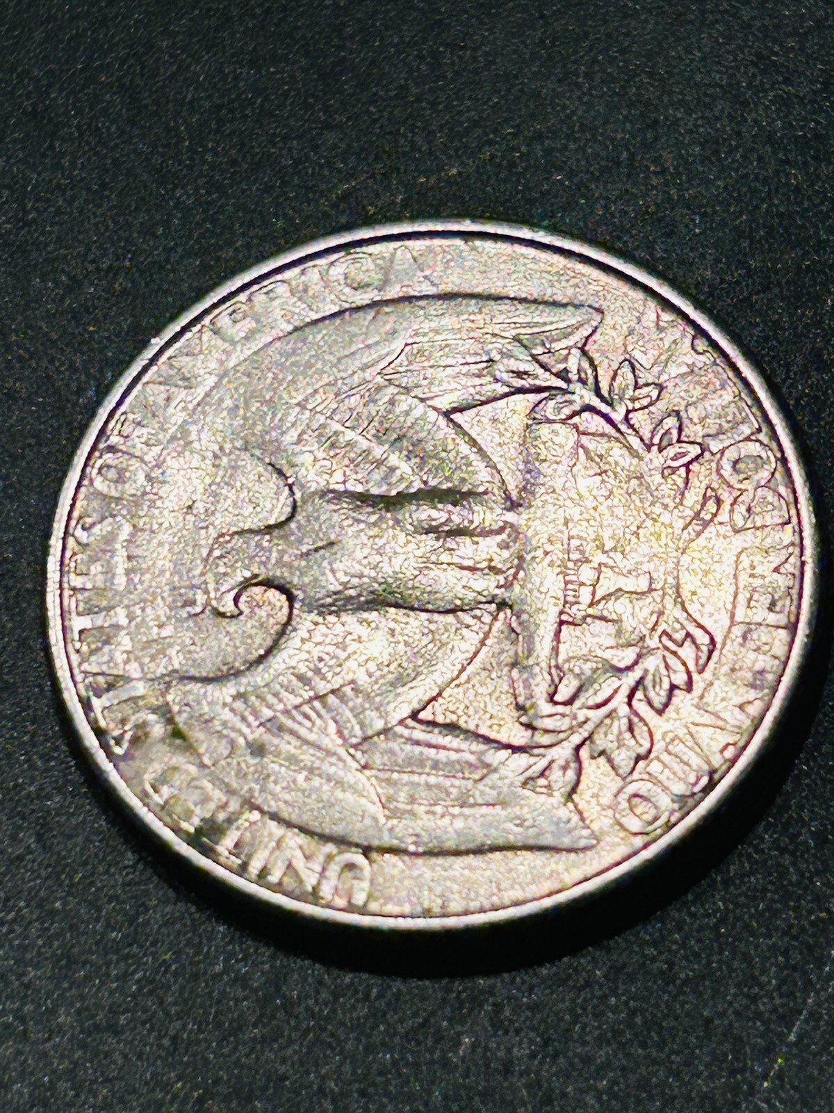 1994 Washington Quarter Massive Struck Through Grease Error Obverse and Reverse