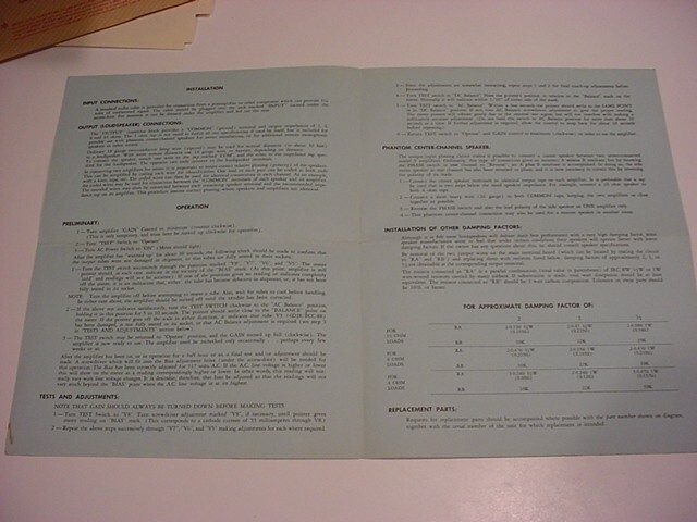 WOW! MARANTZ MODEL 9 factory parts and literature,instruction manual,MORE+++