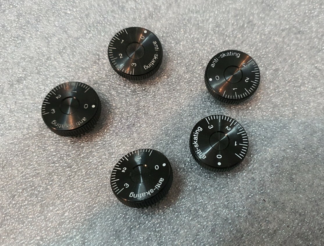Technics sl1200, sl1210 mk2. 5x antiskating knobs with screws and washers