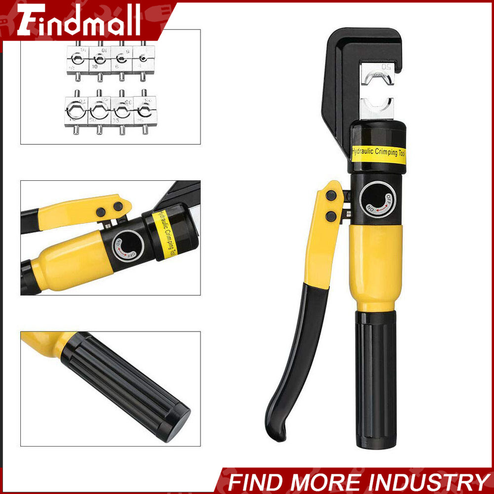 Findmall 10T Hydraulic Wire Battery Cable Lug Terminal Crimping Tool W/ Case