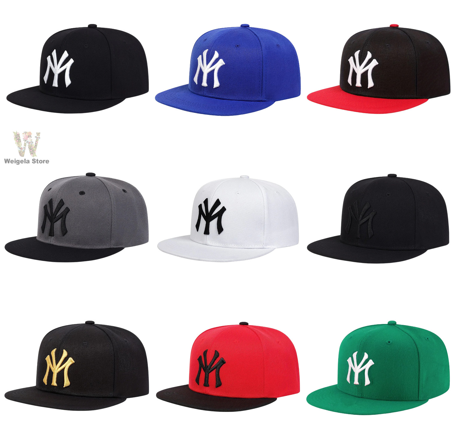 Flat Brim Snapback MY NY Hat New York Baseball Cap Casual Caps NEW Colors
