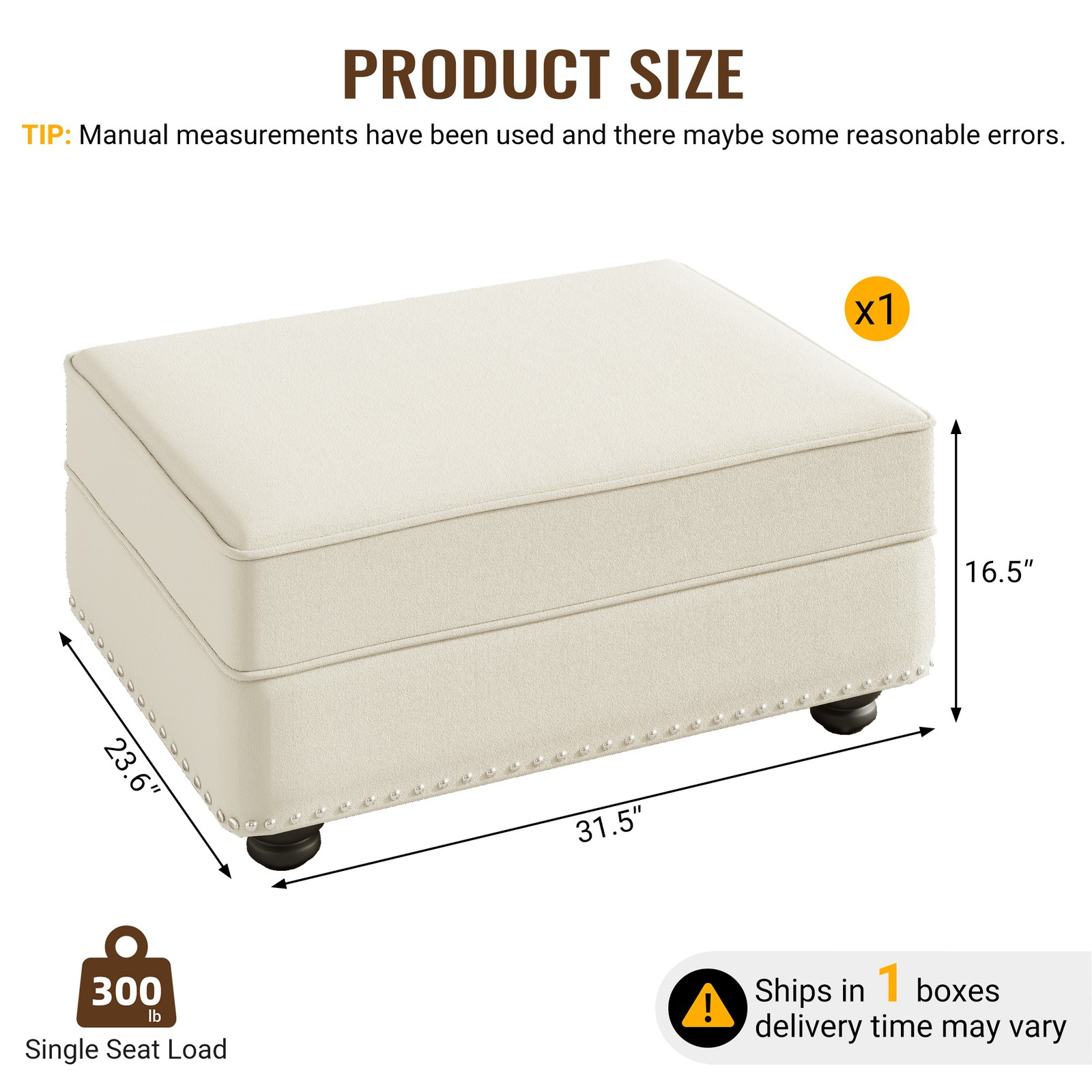 Velvet Ottoman to Combine with Single Seater Sofa, 2 Seater Sofa and 3 Seater S