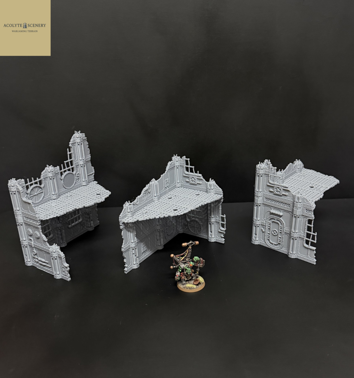 28mm Wargaming Terrain 3 Ruin Bundle Easy-Build compatible with 28mm Wargames