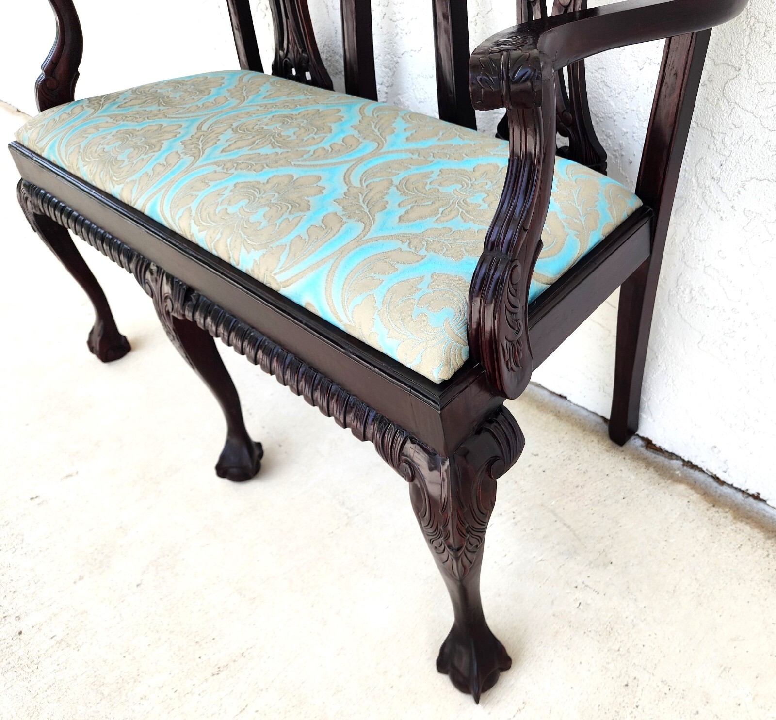 Chippendale Bench Settee Vintage