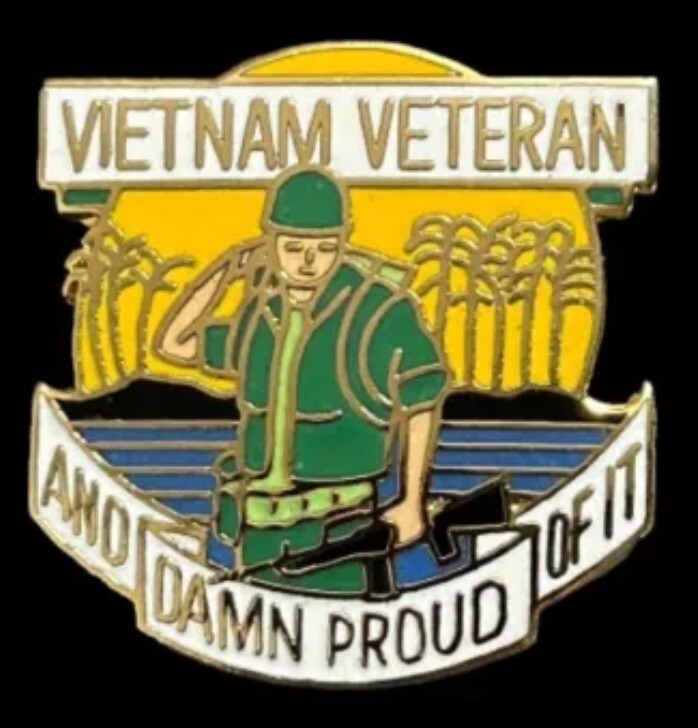 VIETNAM VETERAN AND DAMN PROUD OF IT 1” Lapel Hat Pin