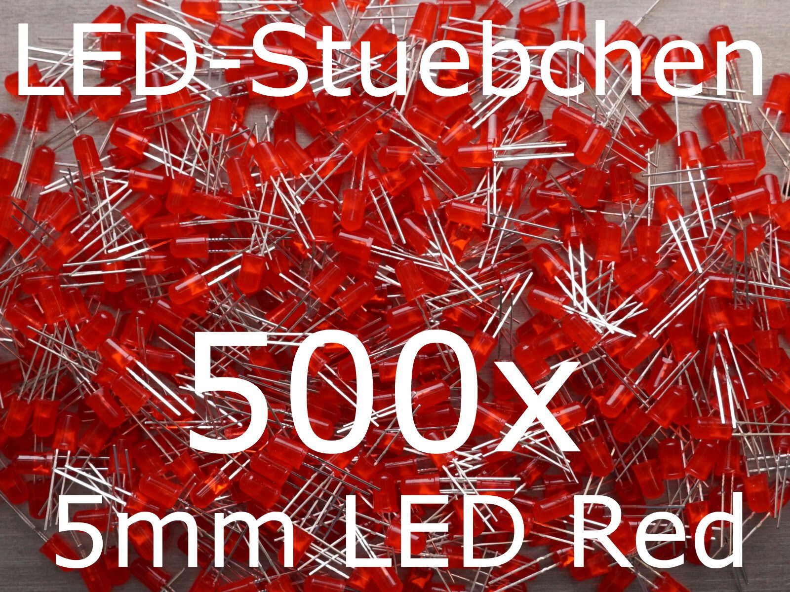 500x 5mm LED Red