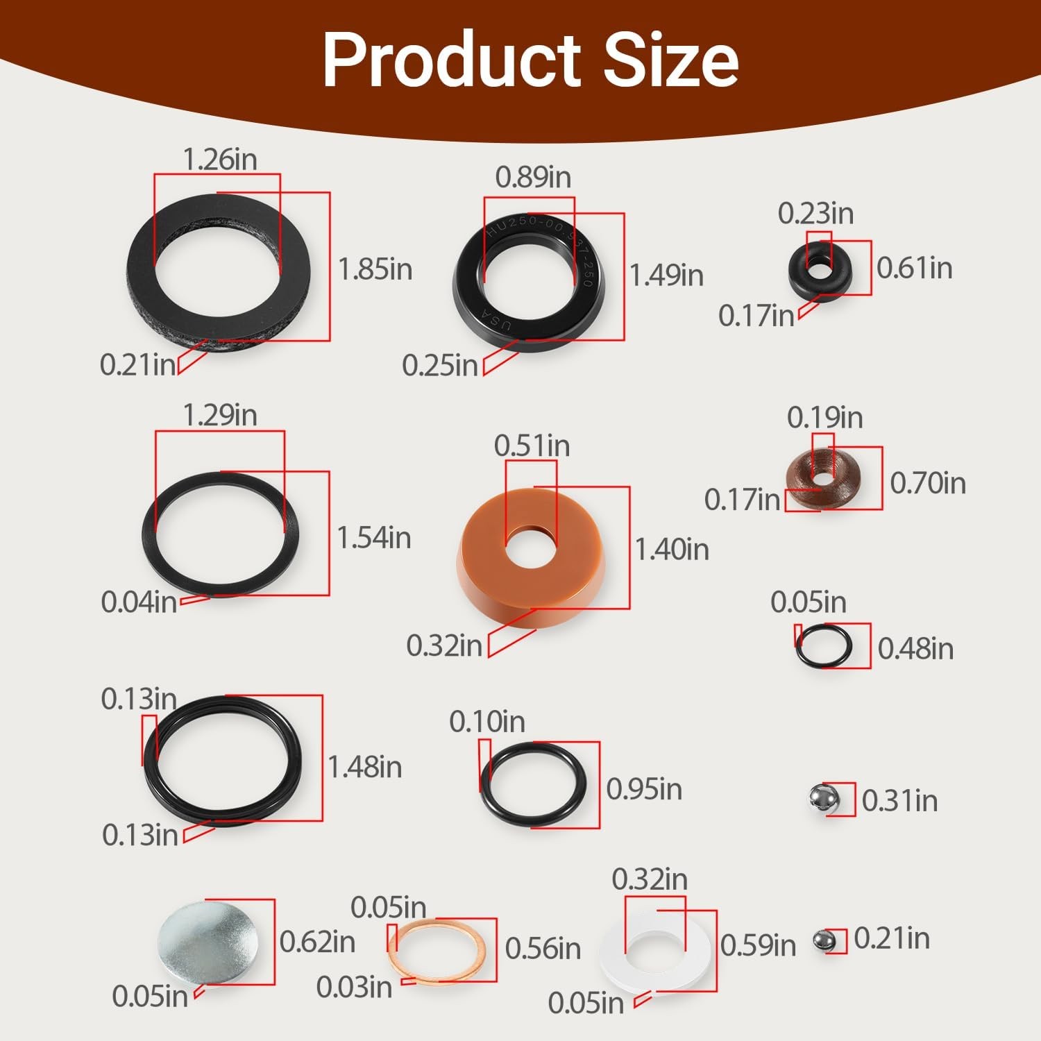 J-122 Hydraulic Seal Repair Kit for Lincoln Walker 1.5 Ton Floor Jack 18-Pack