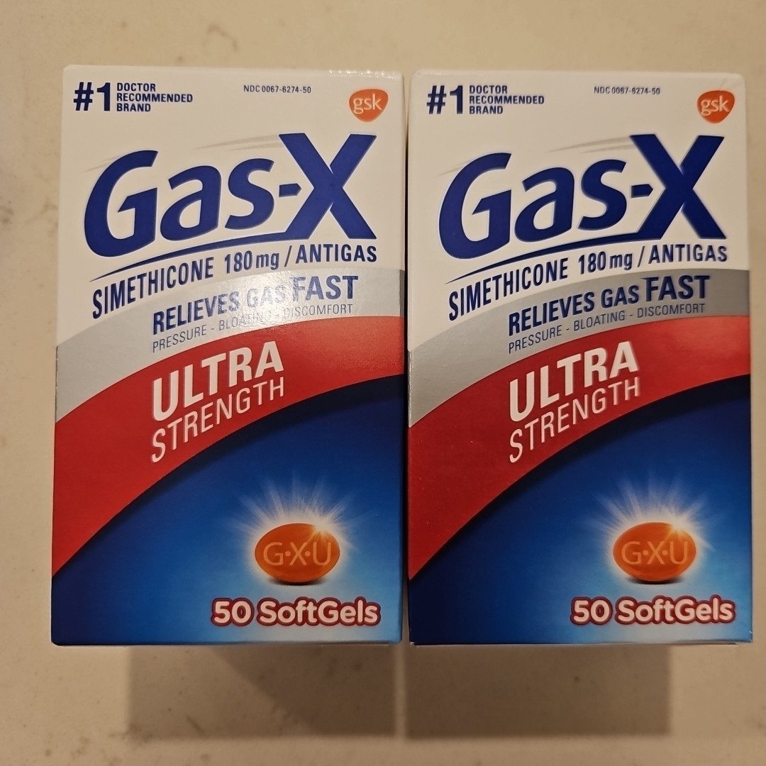 Gas X Ultra Strength 180mg 50ct Fast Gas Relief Simethicone X2 Exp 2027+