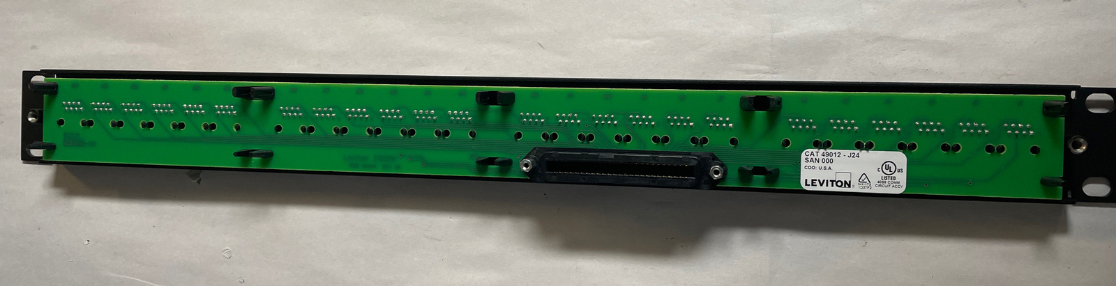 Leviton 24-Port 1RU Voice Grade Patch Panel 49012-J24 Cable Management @MB43