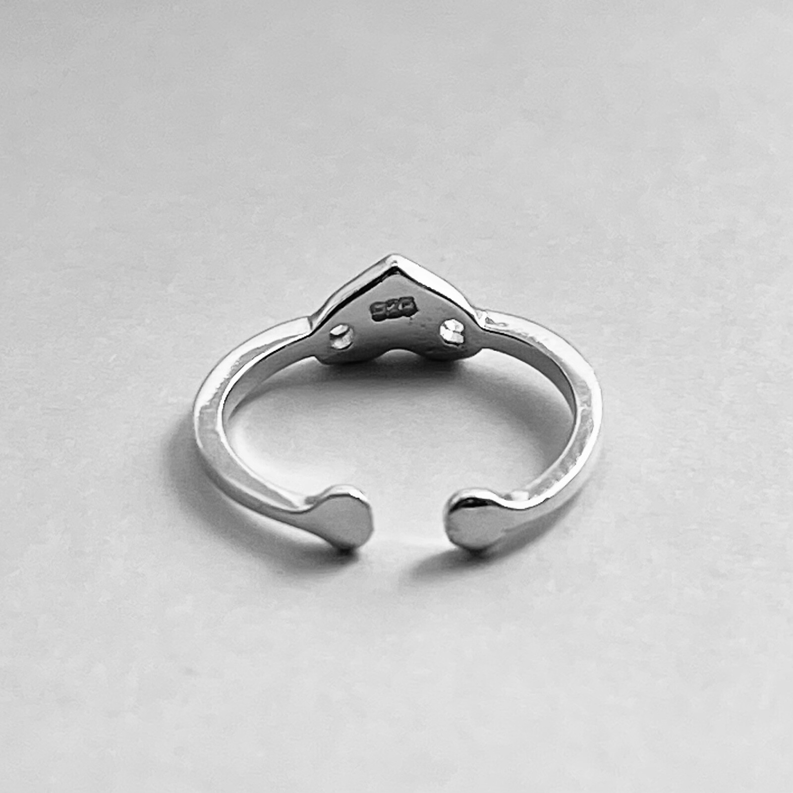 Sterling Silver Solid Heart Toe Ring, Adjustable Ring, Silver Ring, Heart Ring
