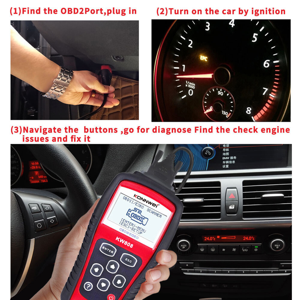 MaxiScan MS509 KW808 OBD2 EOBD Scanner Car Code Reader Tester Diagnostic Tool