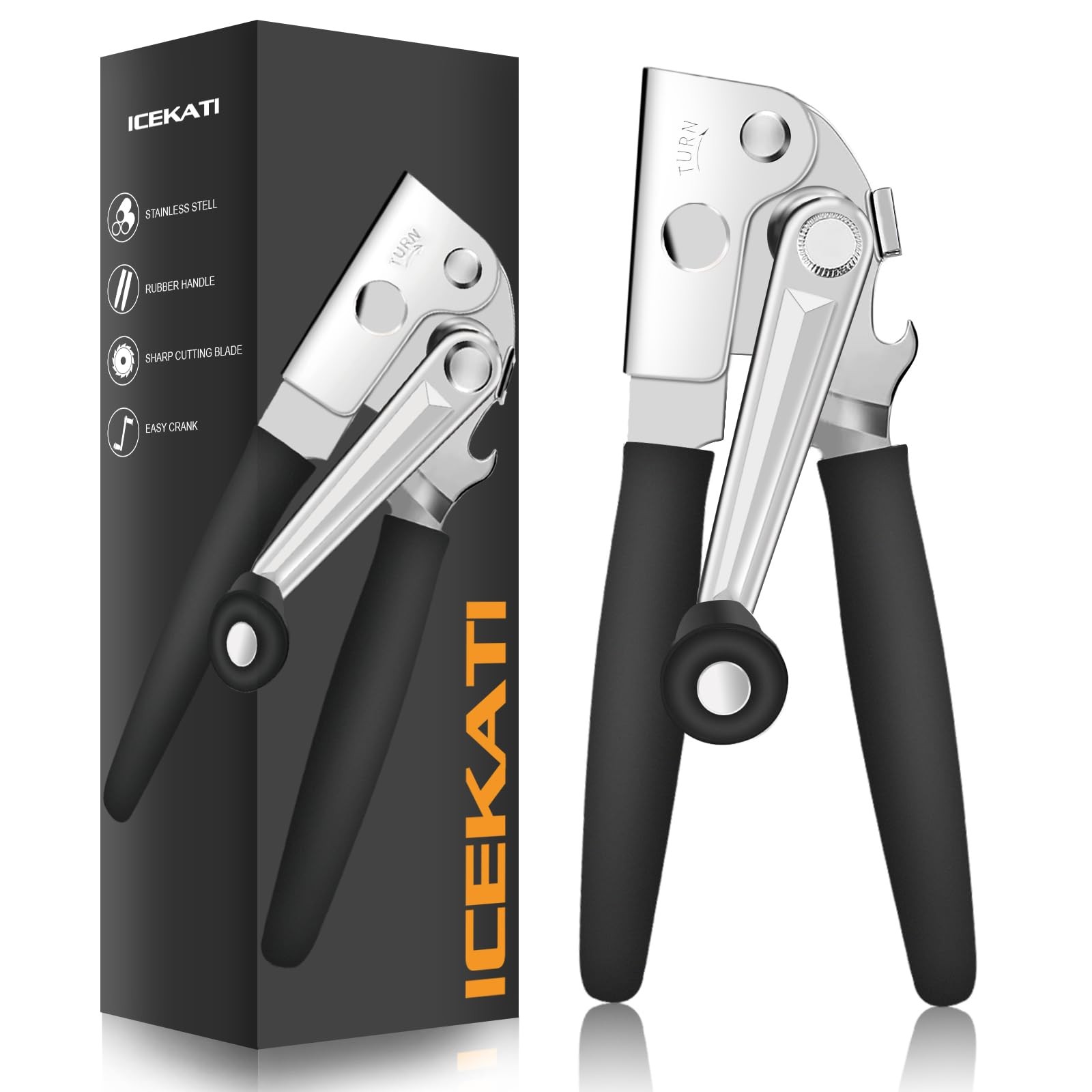 Commercial Can Opener, ICEKATl Can Opener Manual Heavy Duty Easy for Big Cans...
